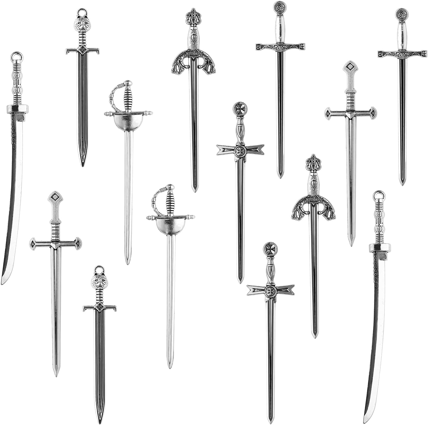 Molain Sword Bookmark Metal Bookmark 14pcs Mini Sword