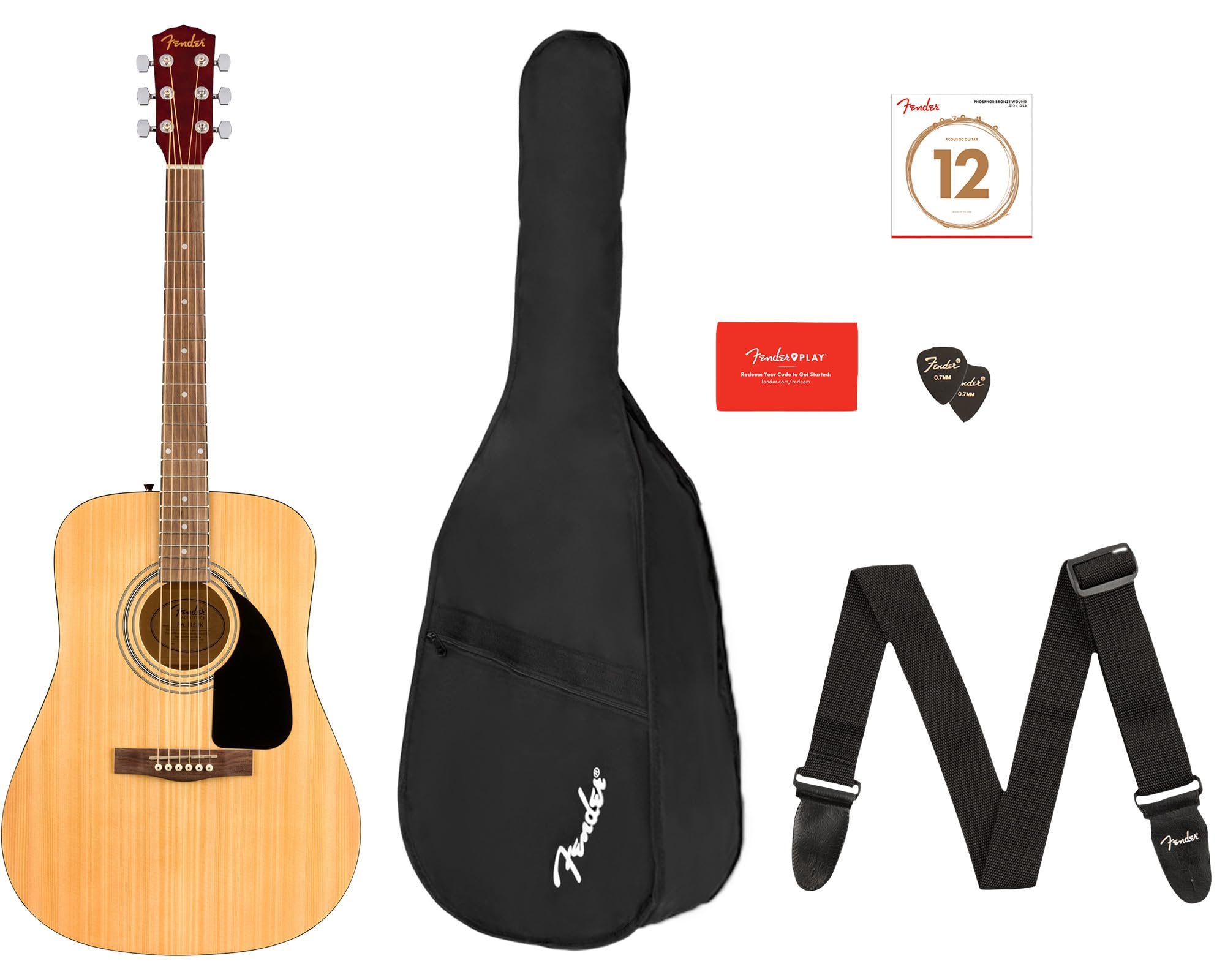 Amazon.com: Fender FA-115 Dreadnought Acoustic Guitar - Natural