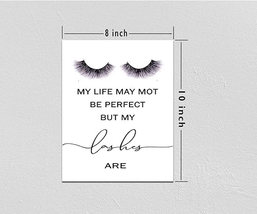 Miniatura 3 de Lash out,Eyelashes Prints Set,Set Of 3,Lashes Print,Lash Decor,Beauty Salon Decor,Lashes Studio,Lash room decor,My life may not be perfect 8X10inch