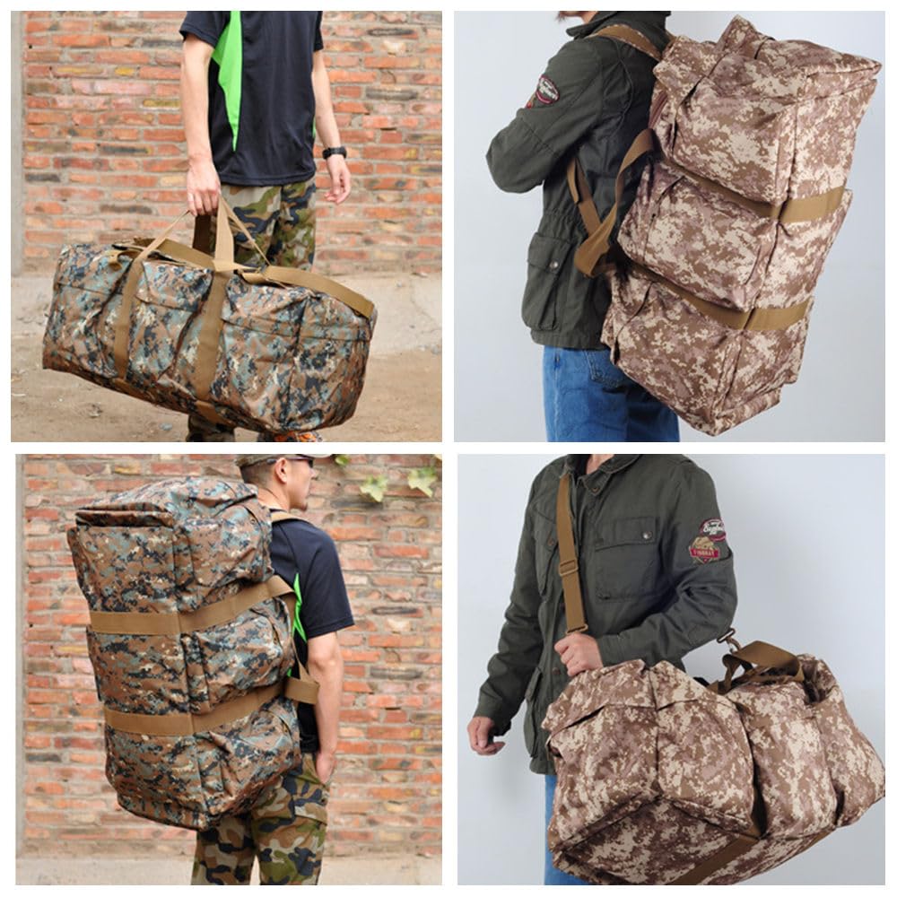 Plecak turystyczny, 90 l, duża pojemność, plecak trekkingowy, outdoorowy, wojskowy, kamuflaż, plecak awaryjny, wodoszczelny, plecak myśliwski, plecak bojowy, na podróż, wspinaczkę górską, kemping,