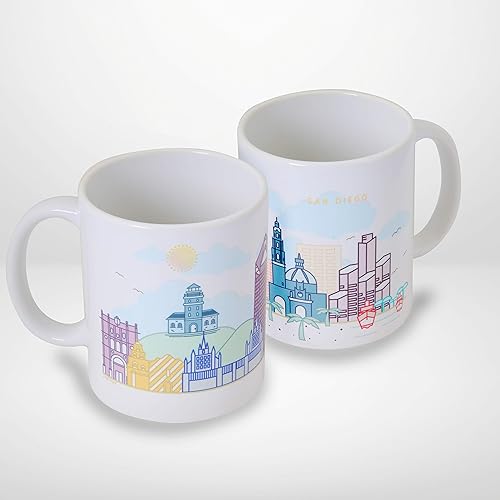 Miniatura 7 de Taza de cerámica de 11 onzas con caja de regalo, las mejores ciudades de Estados Unidos para café, té, apta para lavavajillas, apta para microondas