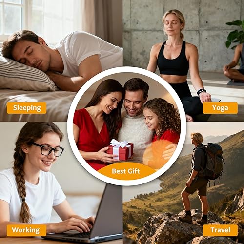 Miniatura 8 de Máquina de ruido portátil para bebés y adultos con 21 sonidos relajantes naturales, función de memoria, batería potente y 32 niveles de volumen,