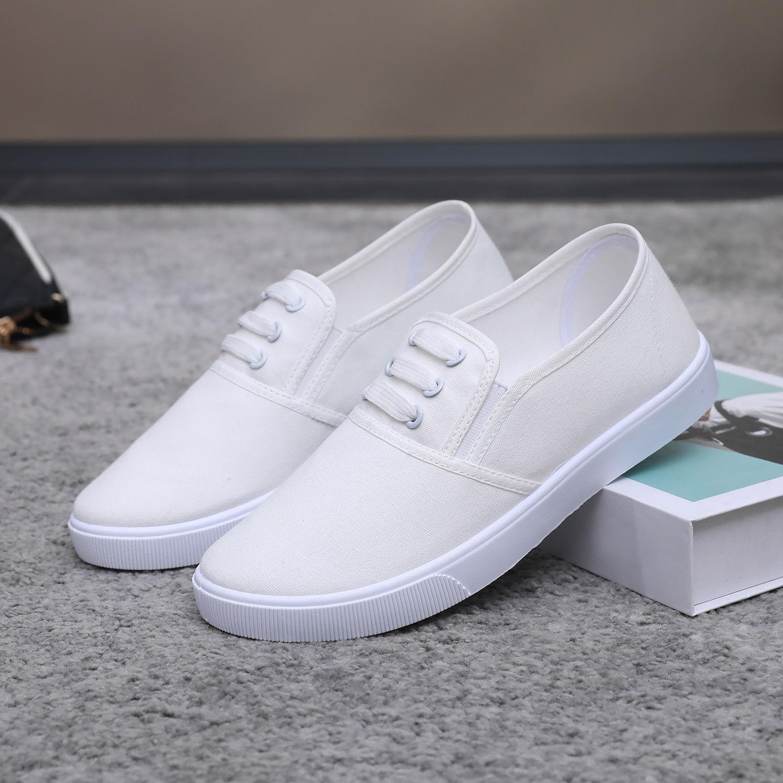 Scarpe Donna, in Tela in Tessuto da da Ginnastica in Tela da da Ginnastica in Tessuto Casual da Passeggio da Barca Estive Basse Mocassini Slip On, Tendenza 2025
