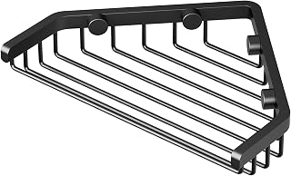 Gatco 1495MX Shower Basket, 7 Inch, Matte Black | Wall Mounted Stainless Steel Shower Caddy Shelf For Bathroom Storage, Organization