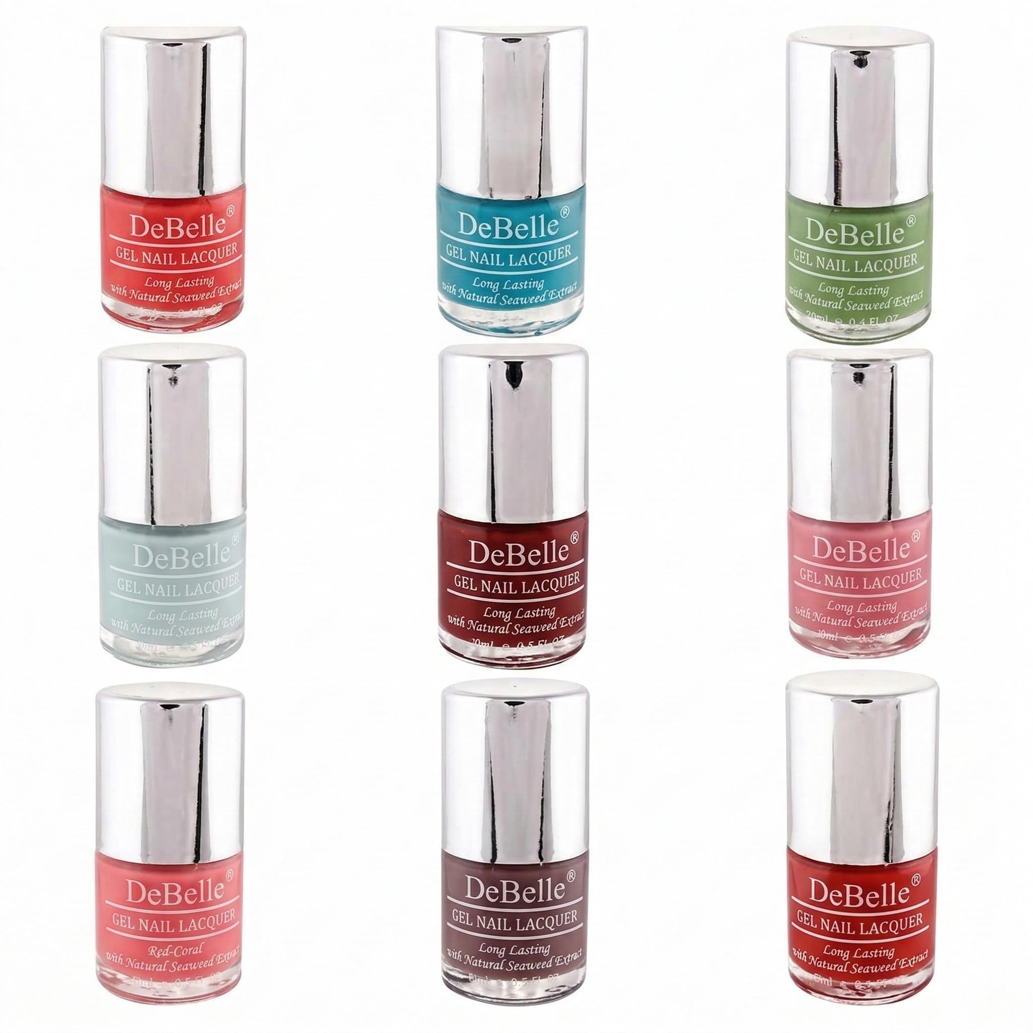 DeBelle Nail Polish combo offer of 9 Nail Colours (Multicolor) (Gift for girls),72 ml (8ml each)-image-22