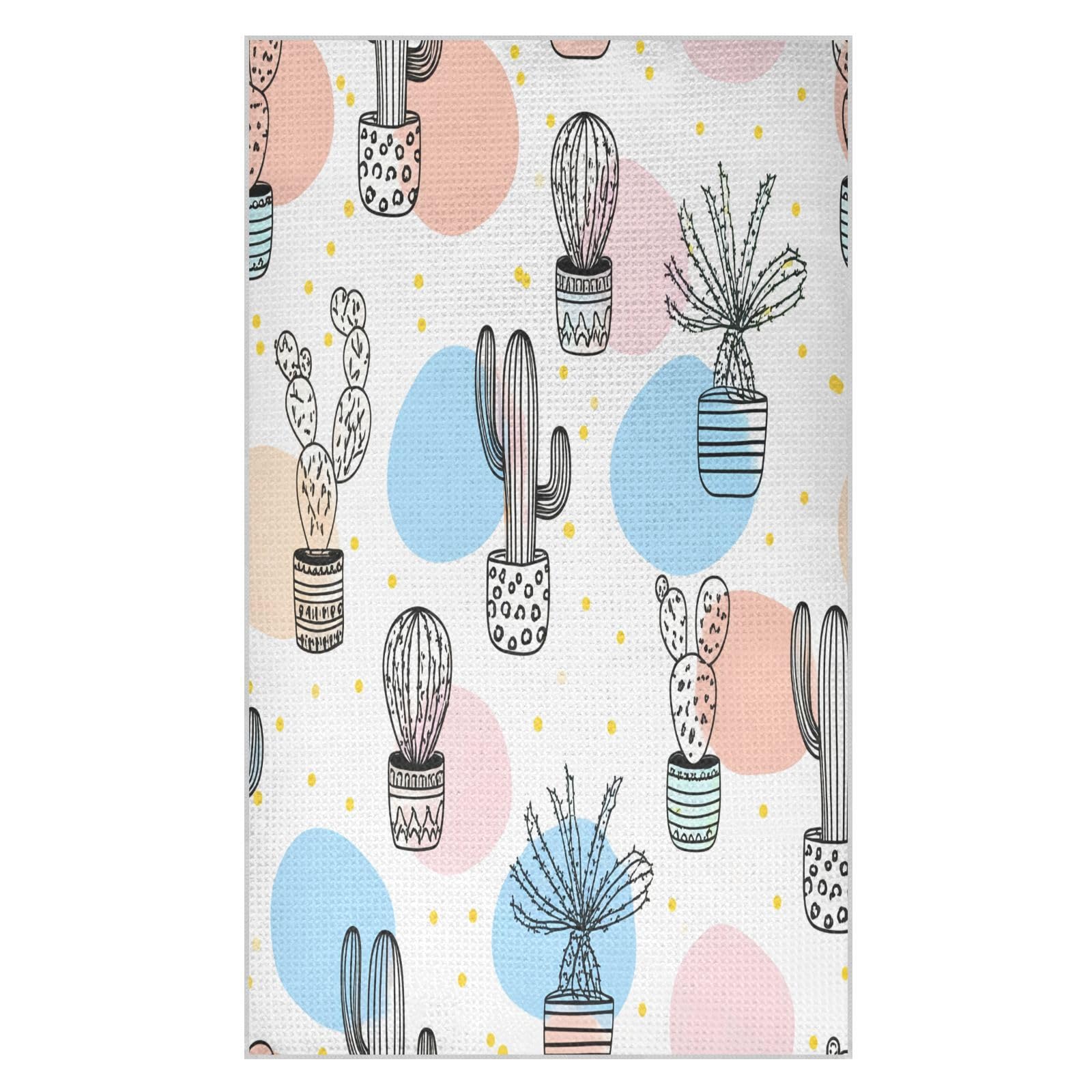 BURSTDDY Cactus Kitchen Towels,Absorbent Dish Towels 1 Pack