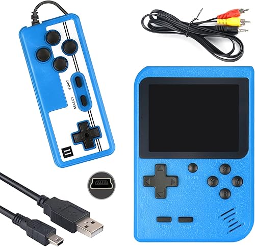 Miniatura 5 de Heramie Consola de juegos retro de mano con consola de juegos clásicos de 500 juegos, consola de videojuegos retro portátil de 3.0 pulgadas, soporte
