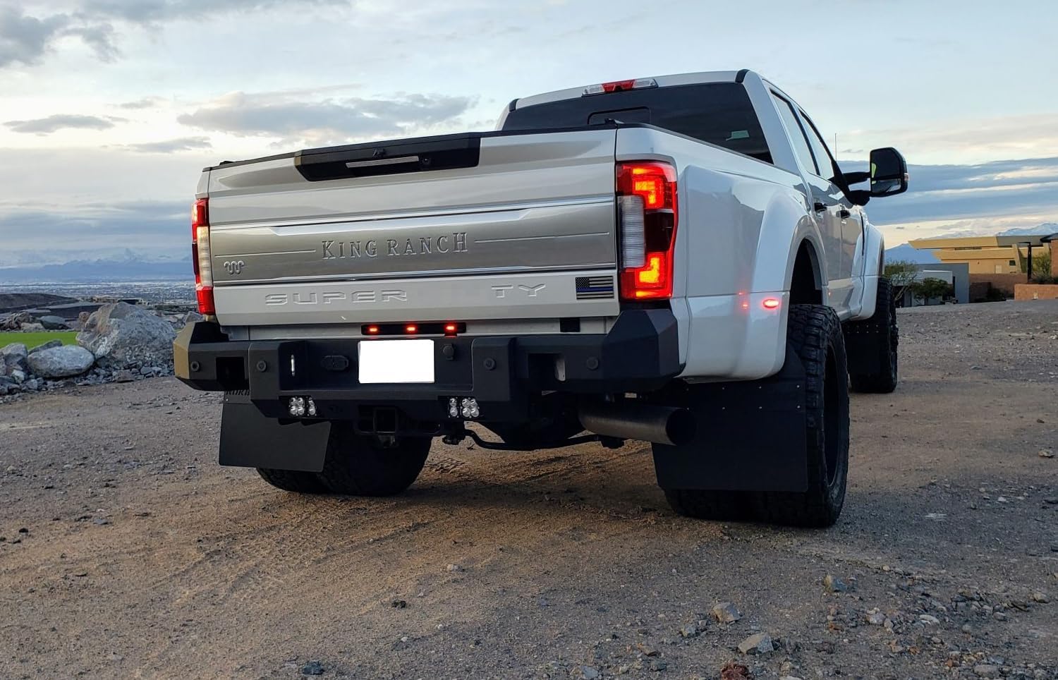iJDMTOY Clear Lens Amber/Red Full LED Trunk Bed Marker Lights Set Compatible With 2011-up Ford F250-F550 Super Duty Truck Double Wheel Side Fenders, Powered by Total 48 LED
