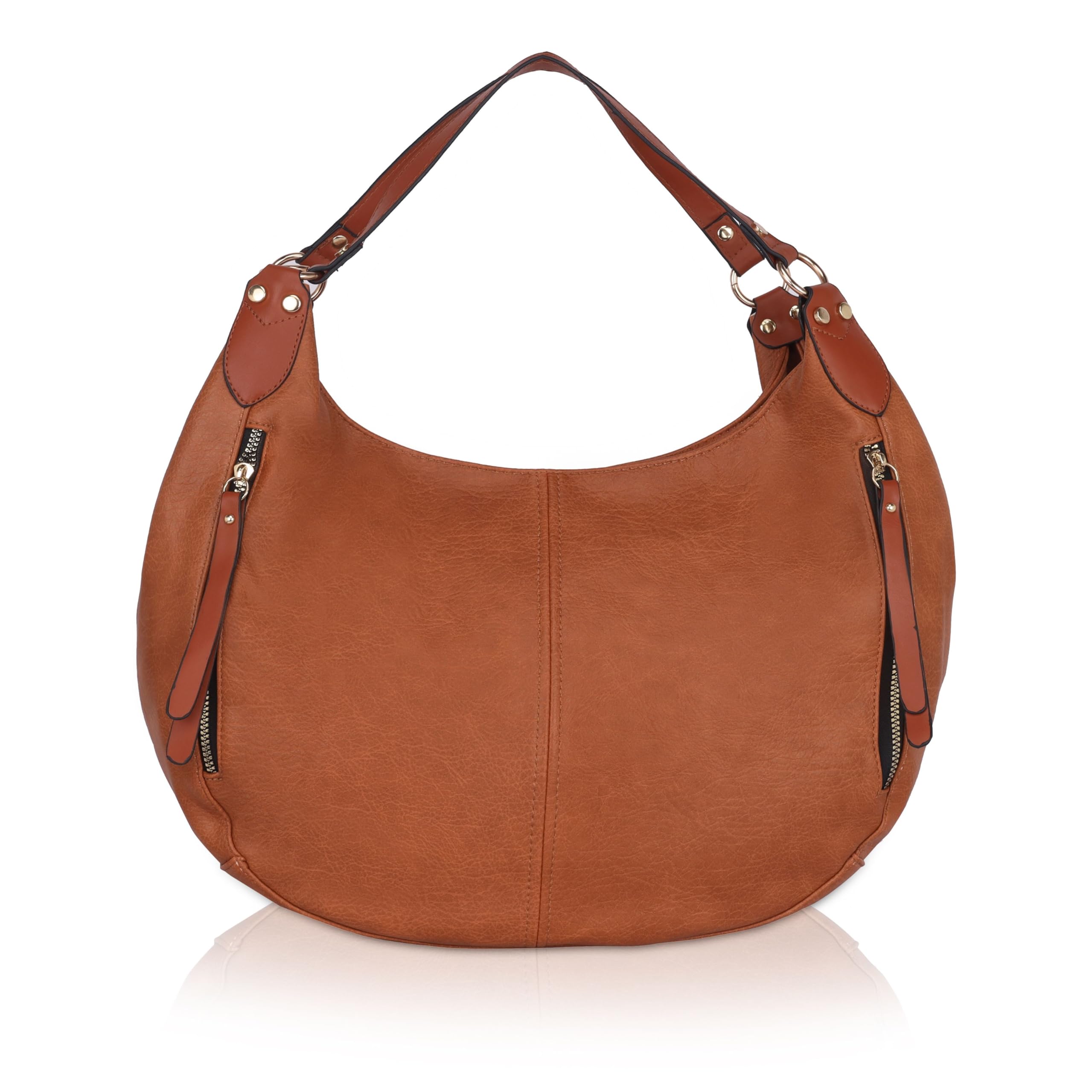 DAZZLE Pu Leather Lunar Luxe Spacious Moon-Shaped Pu Ladies Tote Bag With Multiple Pockets For Effortless Style (Brown) (B0CVN1W6LL) Amazon Price History, Amazon Price Tracker
