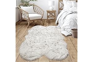 Goolela Faux Sheepskin Rug 4x6 for Living Room, Bedroom and Dorm, Super...