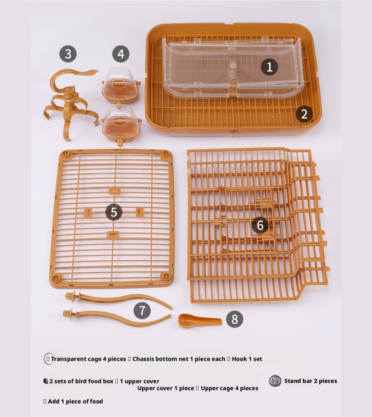 Gabbia per uccelli Gabbia Canarini Gabbie In Plastica For Uccelli, Calopsitte, Conuri, Fringuelli, Parrocchetti, Canarini E Inseparabili Voliera Robusta