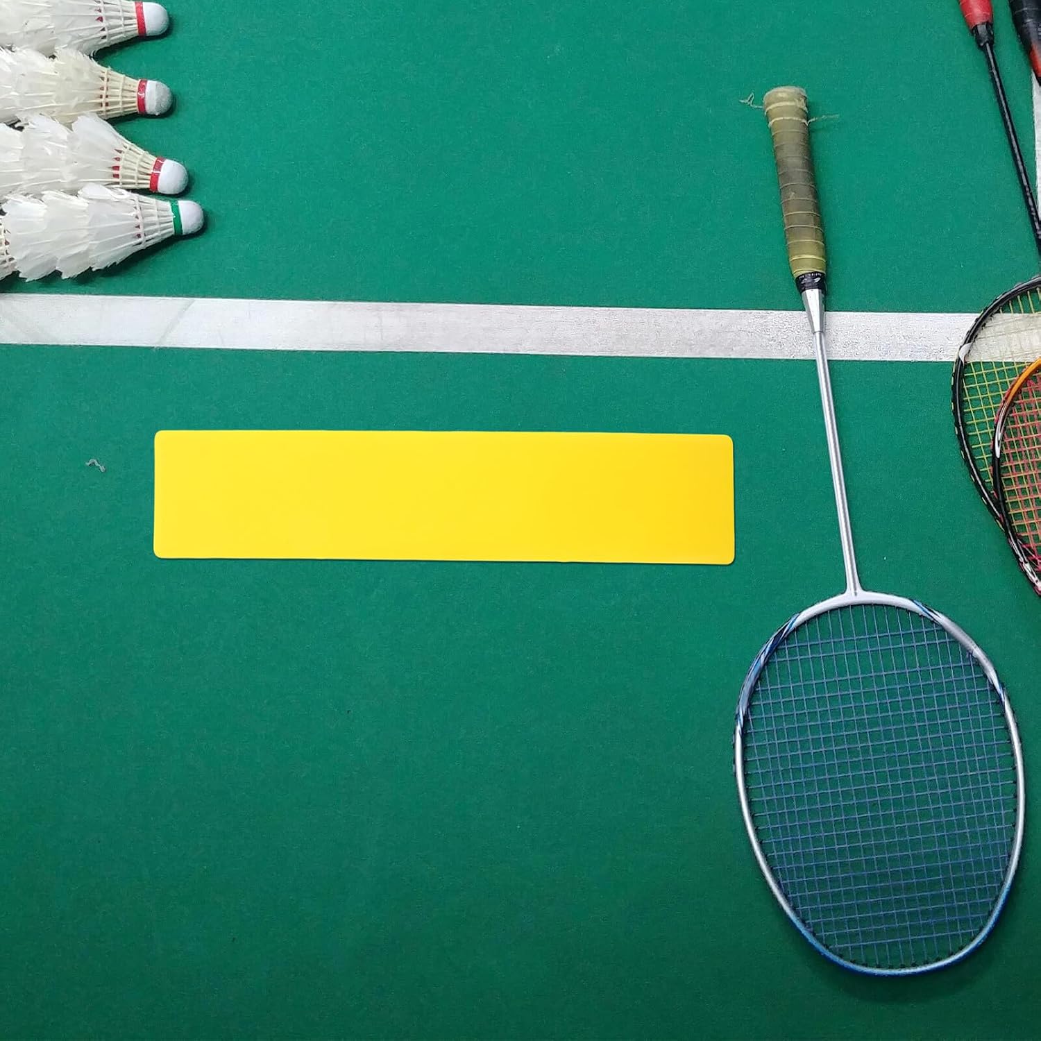 GALPADA 16pcs Tennis Court Marking Set with Yellow Sturdy Discs, Sports Field Marking Equipment for Pickleball and Tennis Training, Reusable Boundary Line Markers for Outdoor Courts