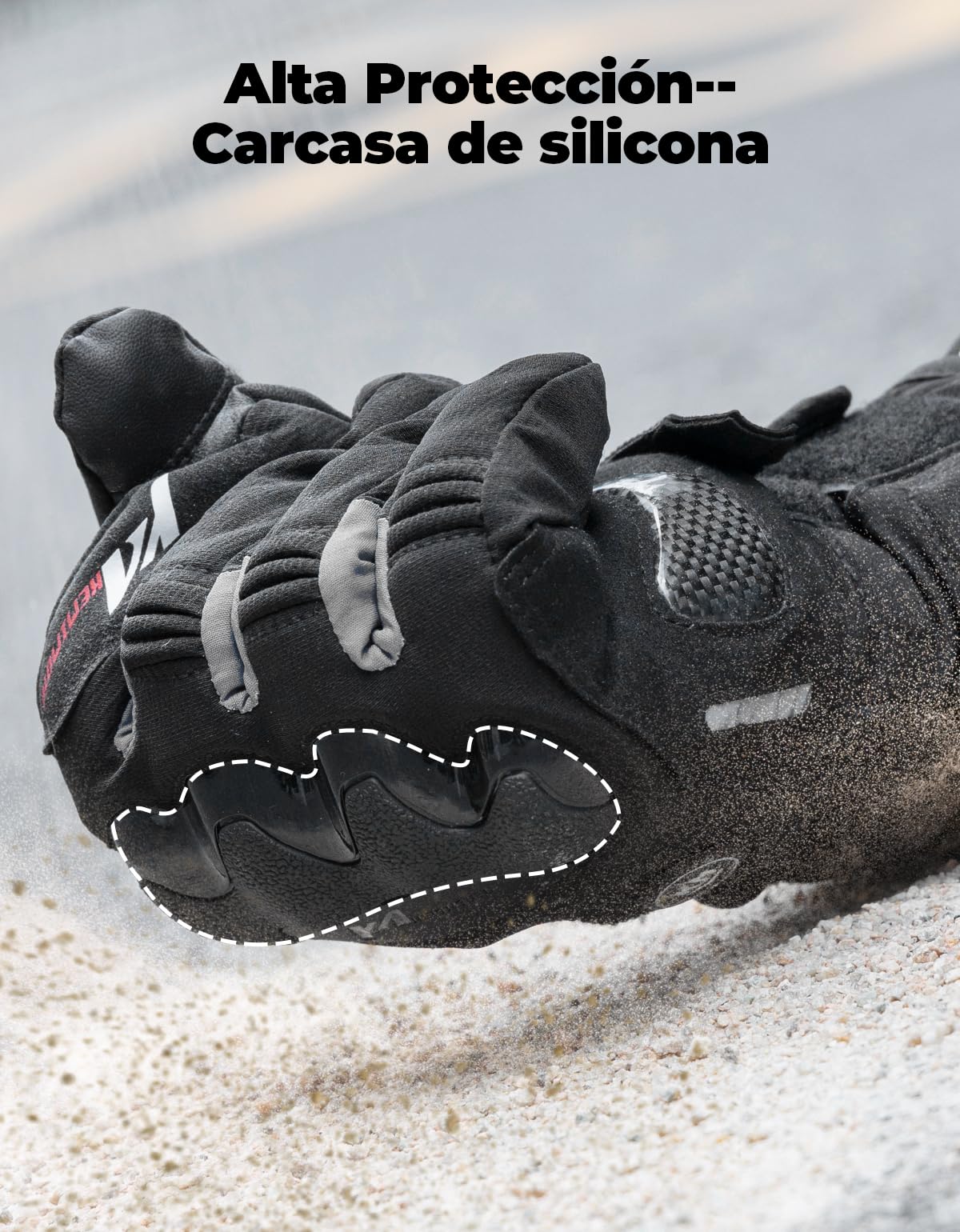 KEMIMOTO Guantes Calefactables, Guantes Moto Térmicos con Batería 2500 mAh, Guantes Moto Invierno Hombre y Mujer, Resistente al Desgaste para Moto, Esquí, Actividades Hielo Nieve