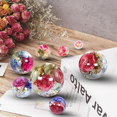 Miniatura 4 de 8 moldes de resina esfera, moldes de silicona de esfera sin costuras 3D para resina, moldes de resina epoxi grandes y redondos, para preservación de