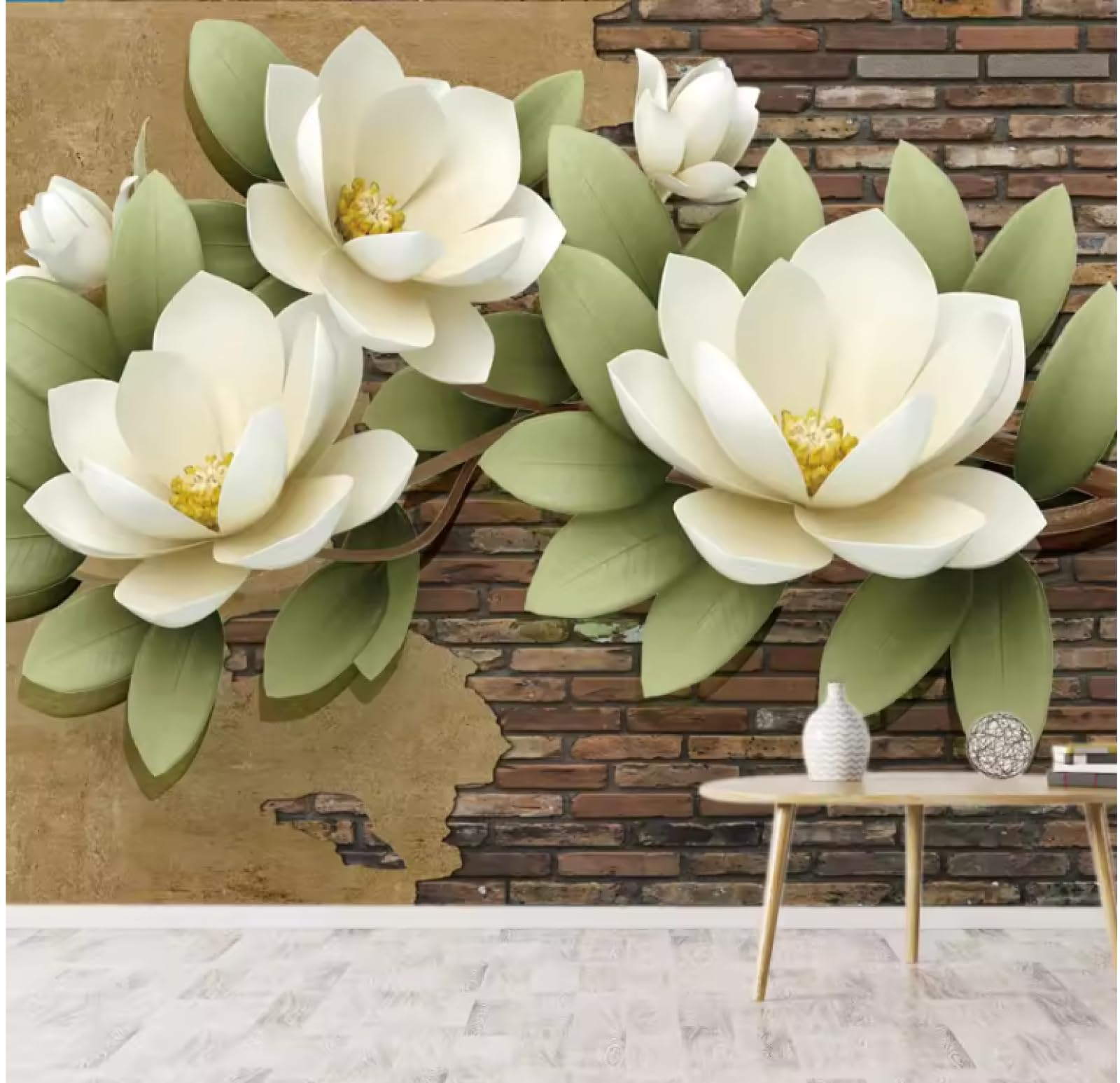 Tapety ściany do sypialni kwiatowy ceglany tapety wystrój domu tapety 3D, 3D, 200 x 140 cm
