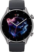 Amazfit Smartwatch GTR 3 46mm mit Gesundheitsüberwachung, SpO2, Zyklusüberwachung, GPS Sportuhr mit 150+ Sportmodi, 21 Tage Akku, Alexa für Herren Damen, Schwarz, Einheitsgröße