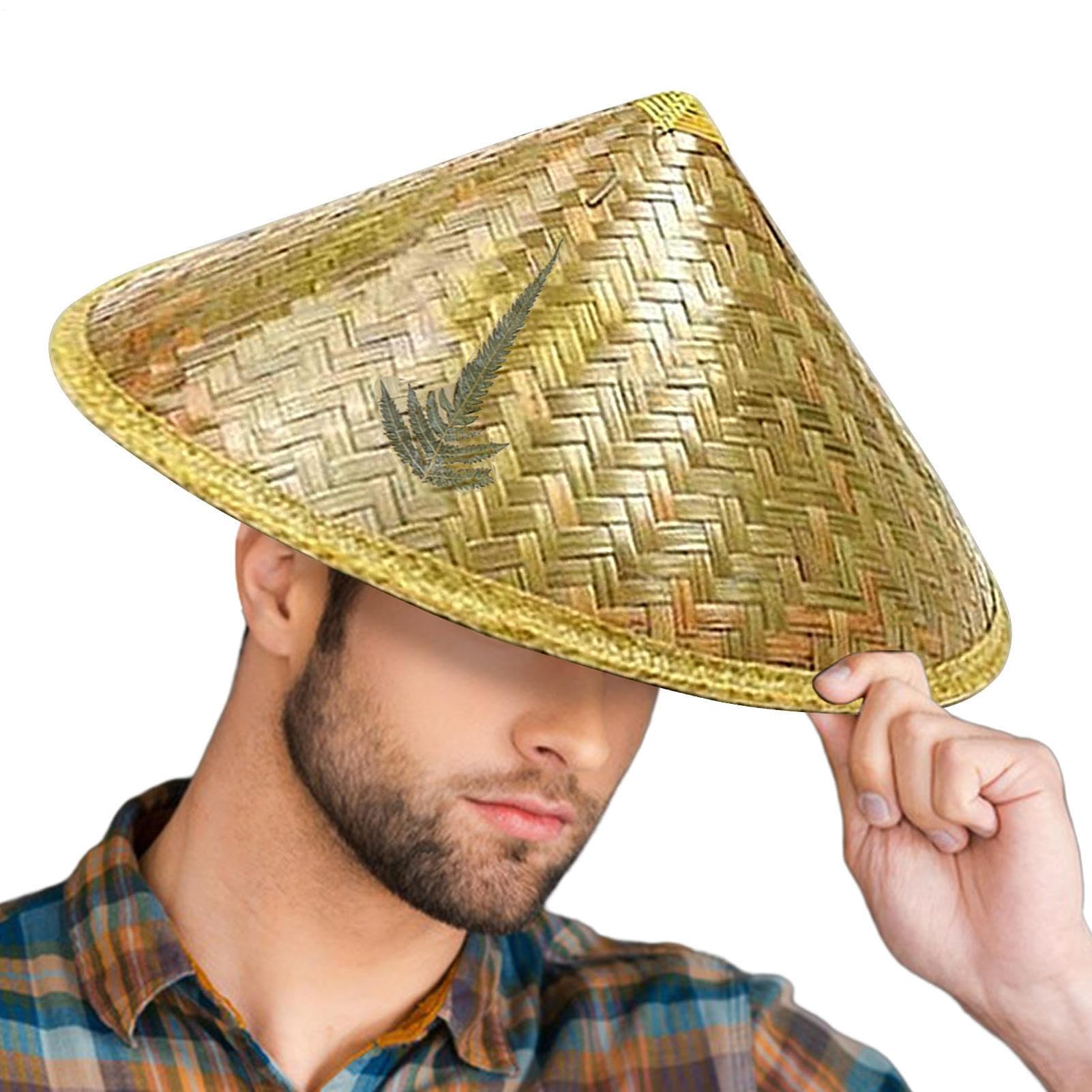 Cappello di Paglia Asiatico Protettivo Pieghevole Regolabile Traspirante | Cappello Tradizionale In Rattan Arrotolabile da viaggio, protezione solare per , giardinaggio e