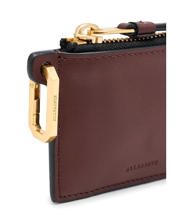 AllSaints Remy Wallet Dark Red W235XA One Size by AllSaints - Image 4