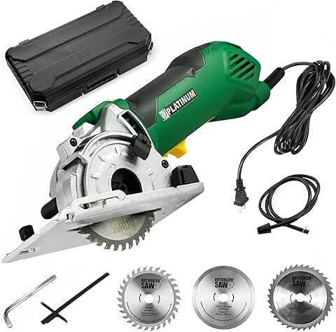 ROTORAZER SAW Platinum Compact Circular Saw Set - New Model for 2024! Extra Powerful - Deeper Cuts! Cut Drywall, Tile, Grout, Metal, Pipes, PVC, Plastic, and Copper AS SEEN ON TV! (Green)