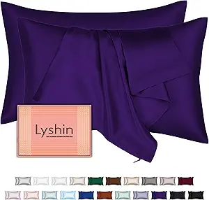 Mulberry Silk Pillow Cases 2 Pack Standard Size 20x26 Inches with Hidden Zipper, Ultra Smooth and Soft Breathable Cooling Silk Satin Pillowcase Set of 2, Better for Hair and Skin, Gifts for Women Men