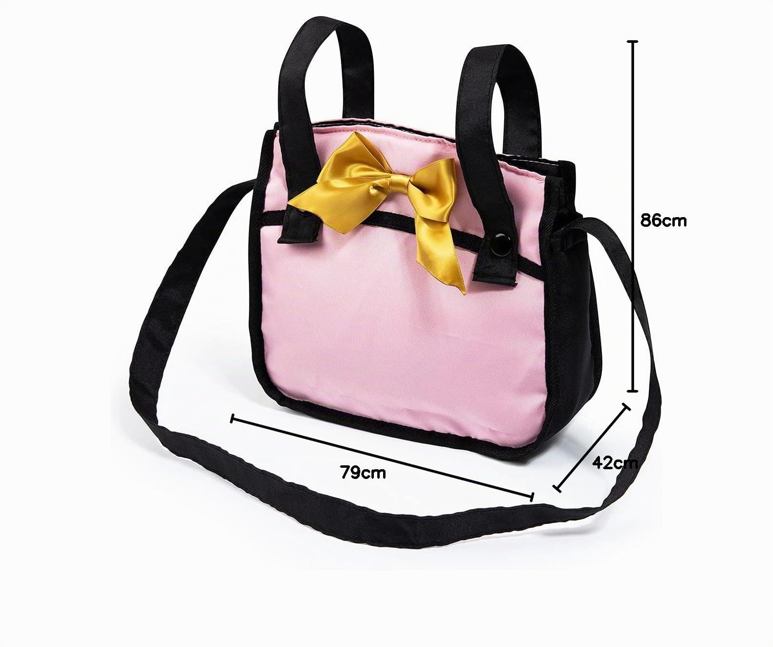 Carrozzina per Bambole, regolabile, girevole, convertibile come passeggino, borsa