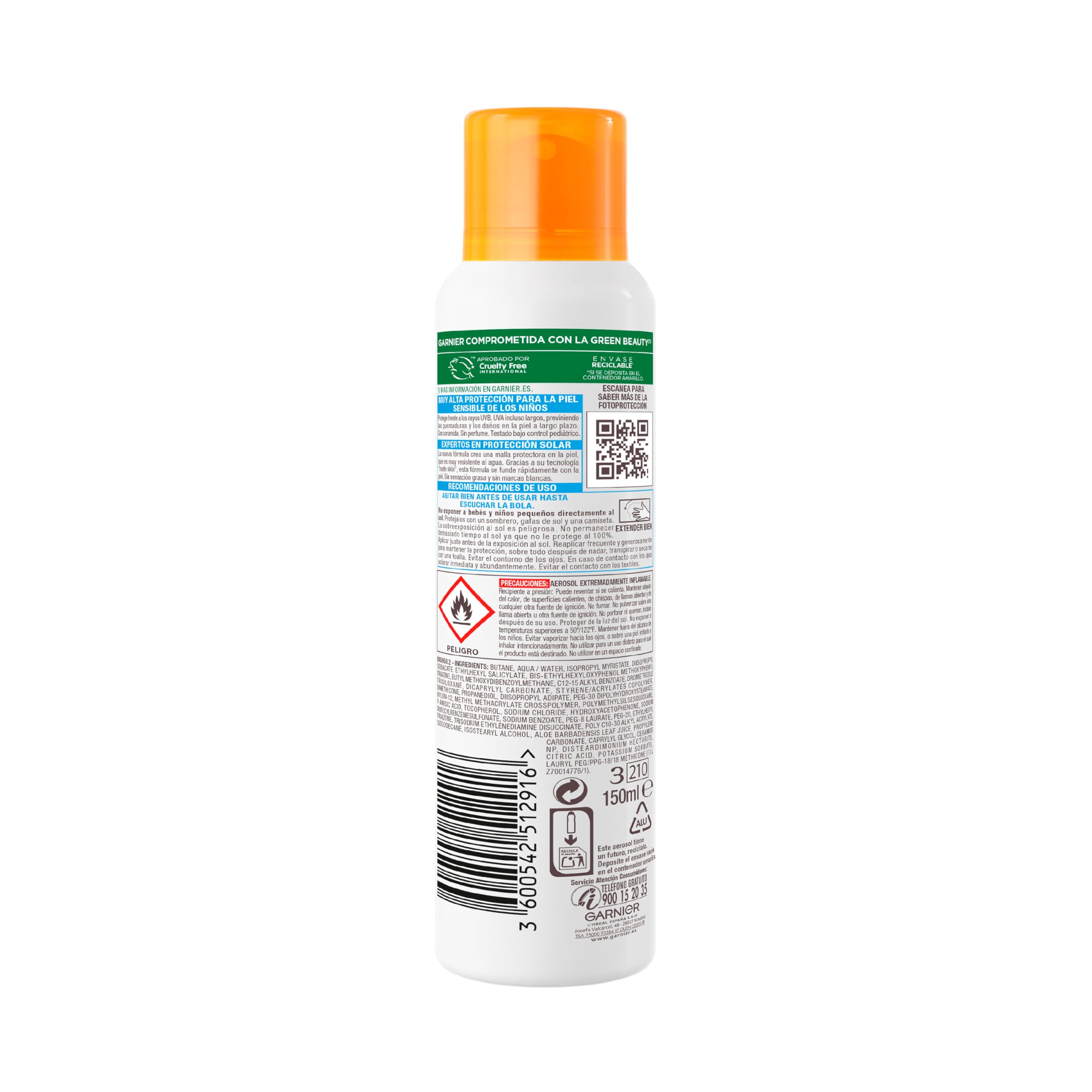 Garnier Niños Bruma Anti-arena Spf50+ 200 Ml Unisex