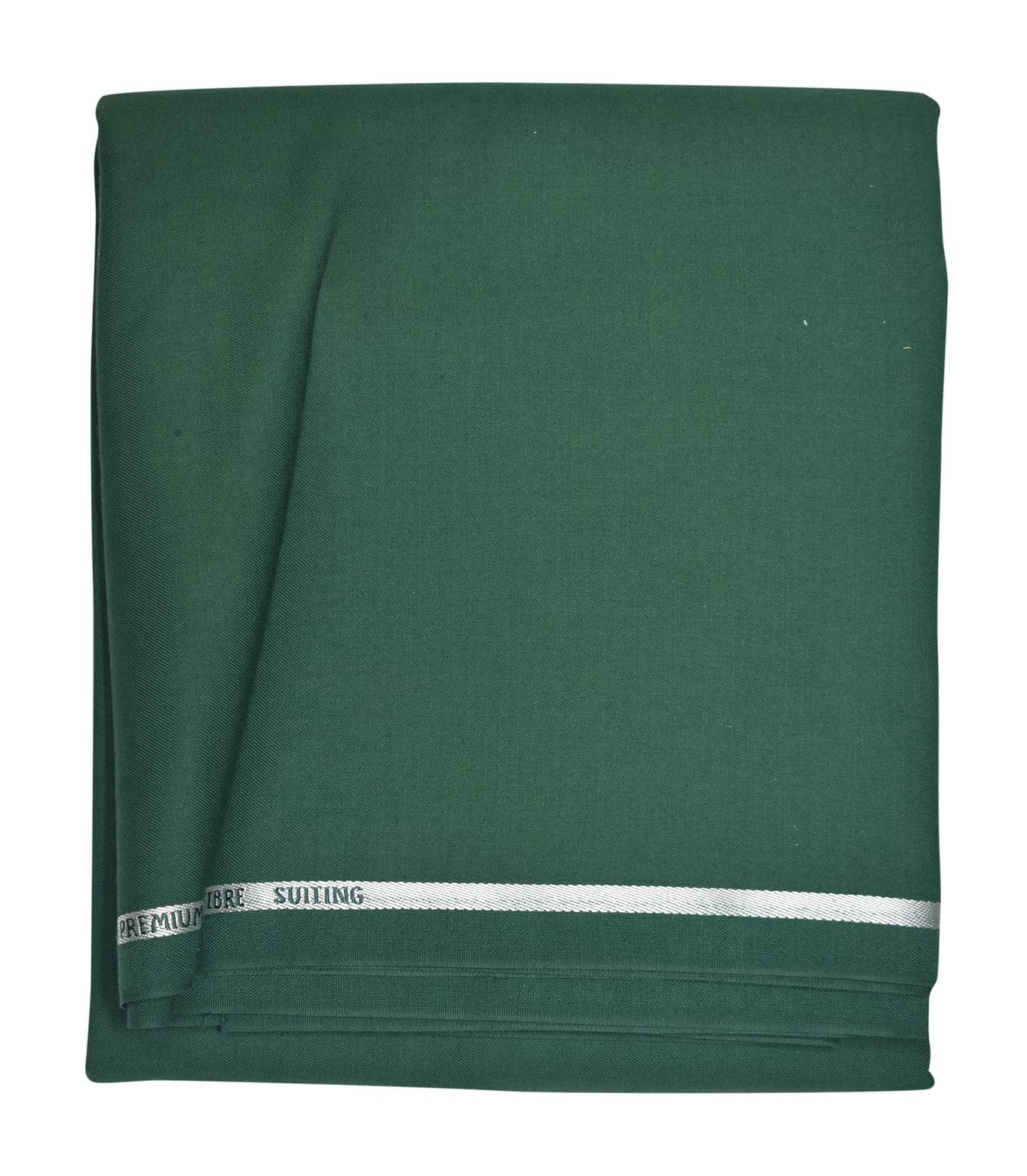 J.hampstead100'S GREEN COLOUR PLAIN UNSTITCHED TROUSER FABRIC -1.30 METRES - VV5177