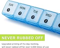 Vista 5 de DANYING XL Organizador Mensual de Píldoras 1 Vez al Día con Estuche a Prueba de Polvo, Estuche de Píldoras Extra Grande de 4 Semanas 1 Vez al Día