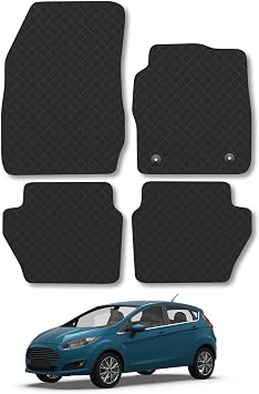 Ford Fiesta 2011-2017 3mm Rubber Car Mats | Tailored Fit Durable Floor Mats Full Coverage Protection Waterproof Accessories Easy Clean Anti Slip Made in the UK