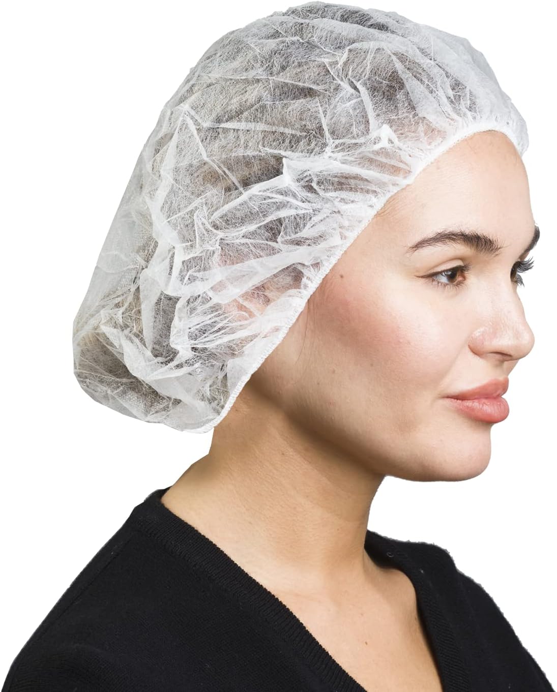 Unisex Polypropylene Bouffant Caps [100 | 1000 | BLACK | WHITE | BLUE | RED |ORANGE | GREEN | 21" | 24" | 28"]