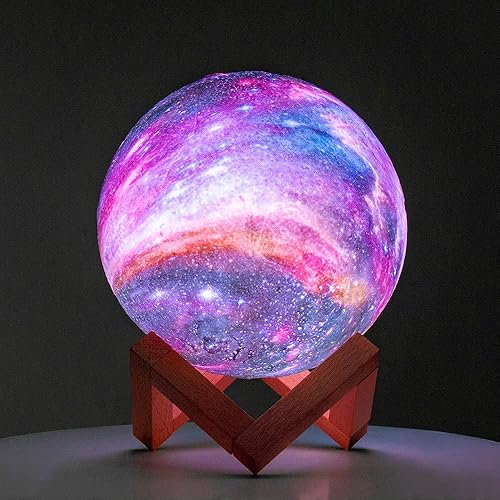 Miniatura 7 de BRIGHTWORLD Lámpara de luna para galaxia 59 pulgadas 16 colores LED 3D lámpara de lava control remoto y táctil lámpara de estrella luz nocturna de