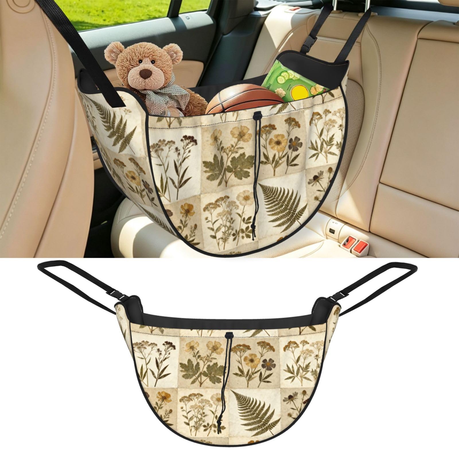 Cntdbu Black Buffalo Pattern Car Seat Organizer-Backseat Storage Bag For Travel