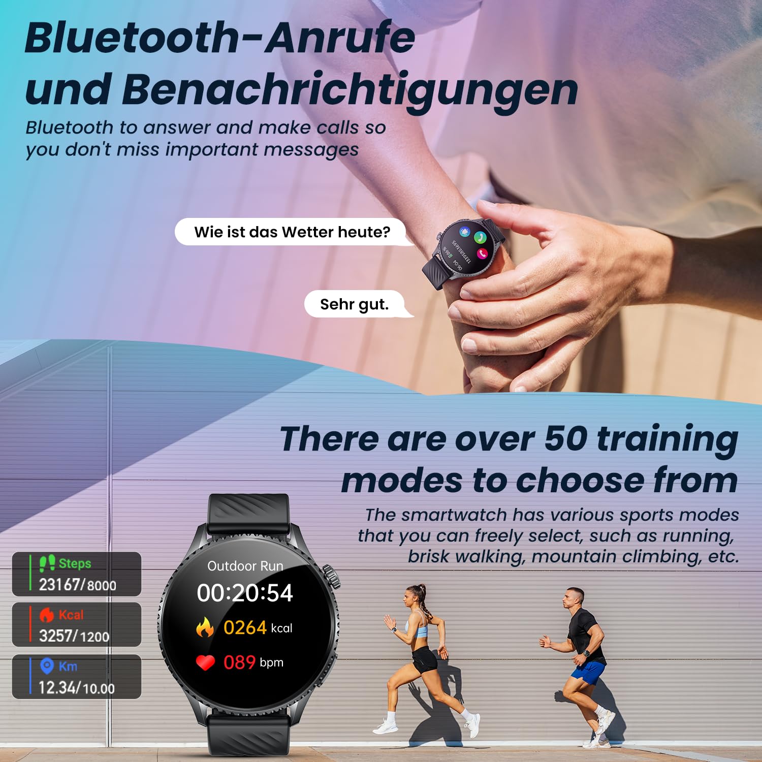 Orologio Smartwatch Uomo Cardiofrequenzimetro Orologi: 1.56" AMOLED Intelligenti Watch con ECG HRV Sonno 𝐆li𝐜𝐞𝐦𝐢𝐚 Pressione Sanguigna SOS Pulsante Torcia LED Sportive Compatibile iOS e Android