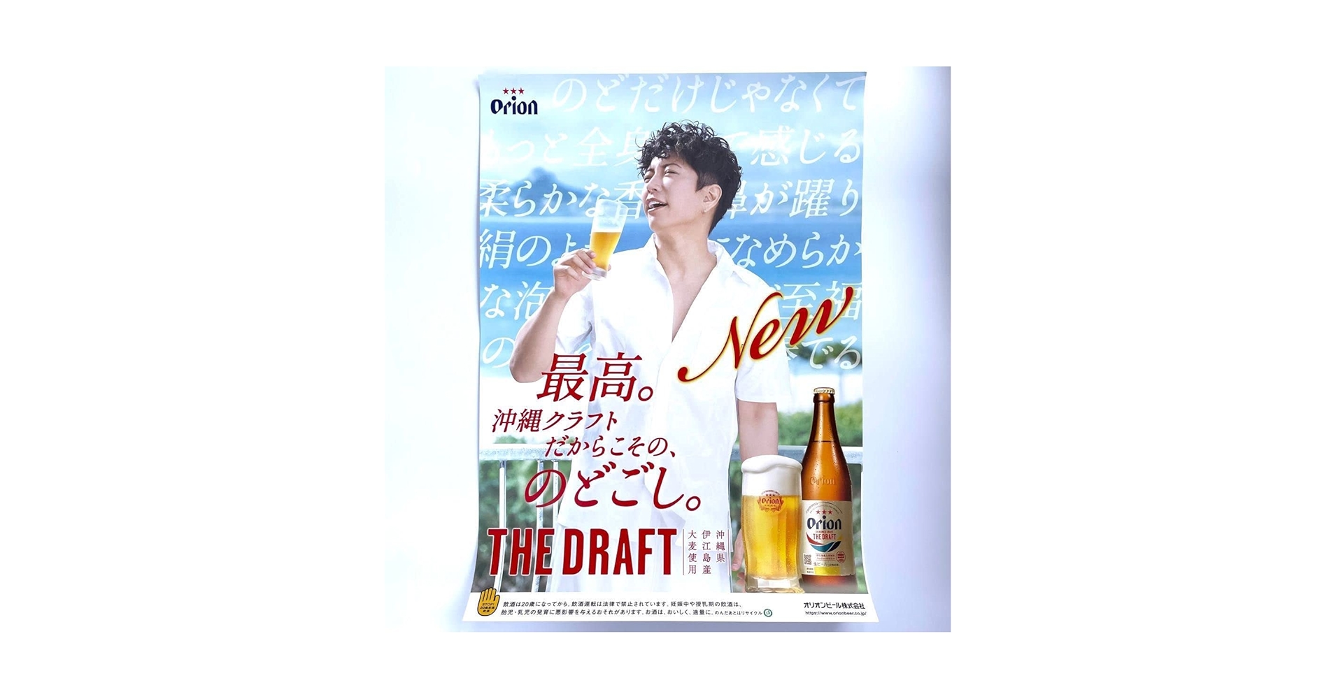 沖縄 オリオンビール ポスター 超レア品 未使用 新品未使用 美品 ORION BEER オリオンビール ポスター B2 短冊 2