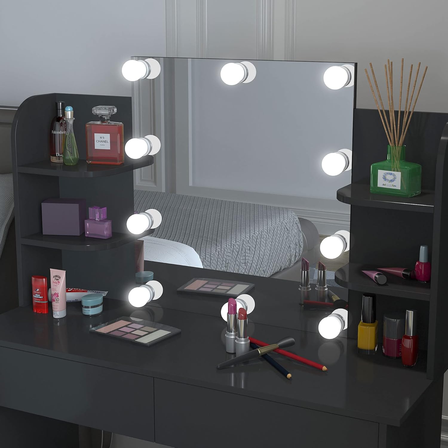 Buy Vanity Set with LED Lighted Mirror, Dresser Vanity Mirror Large