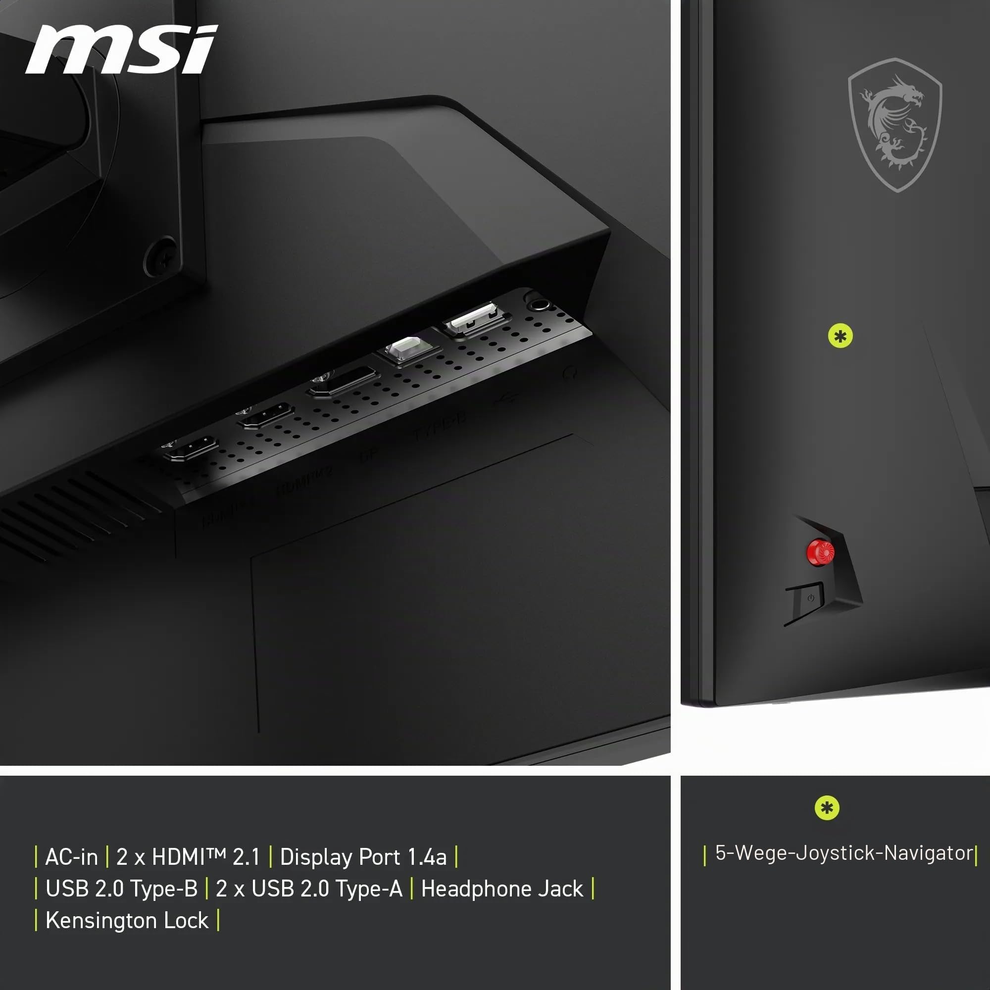 MSI MAG 272URDF E16 Gaming Monitor 27 Zoll UHD Rapid IPS 3840x2160 0,5ms DisplayHDR 400 HDMI 2.1 DP 1.4a Schwarz