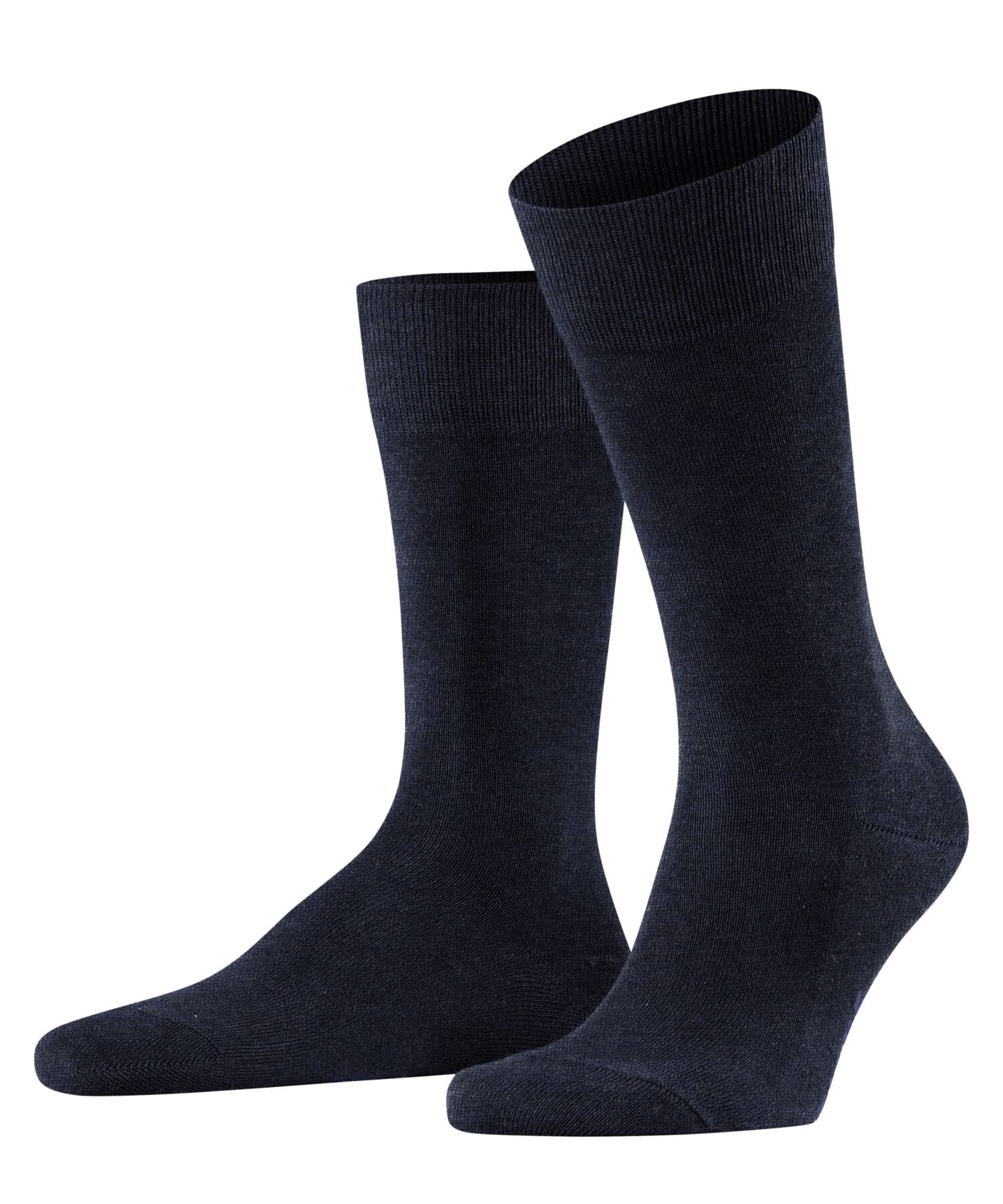 FALKE Men's Family M So Sustainable Cotton Plain 1 Pair Socks, Blue Navy Melange 6127, 5.5-8