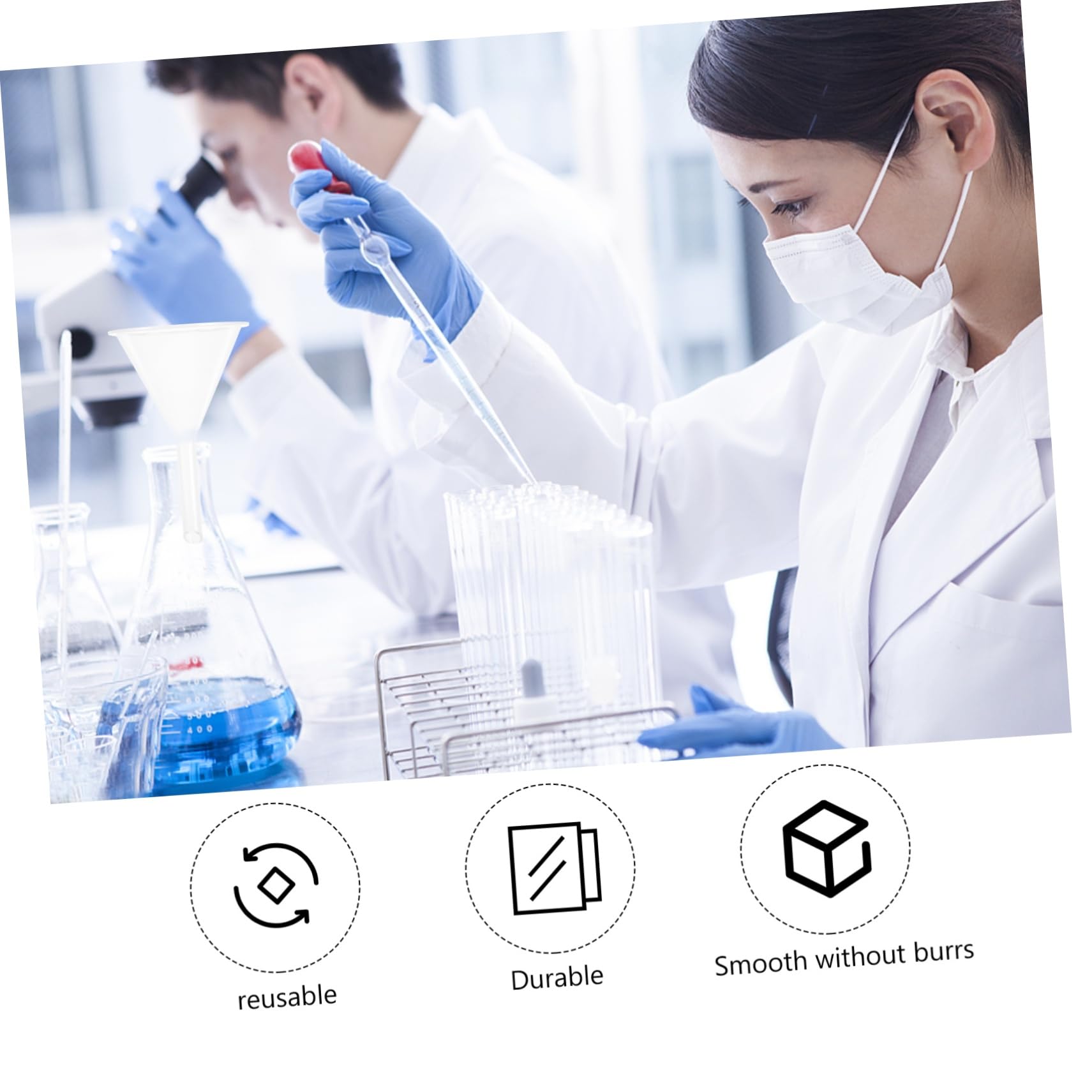 KICHOUSE Cone Stopper Funnel Flask Adapter Set 8pcs Funnel Holder Filter Adapters Nozzles