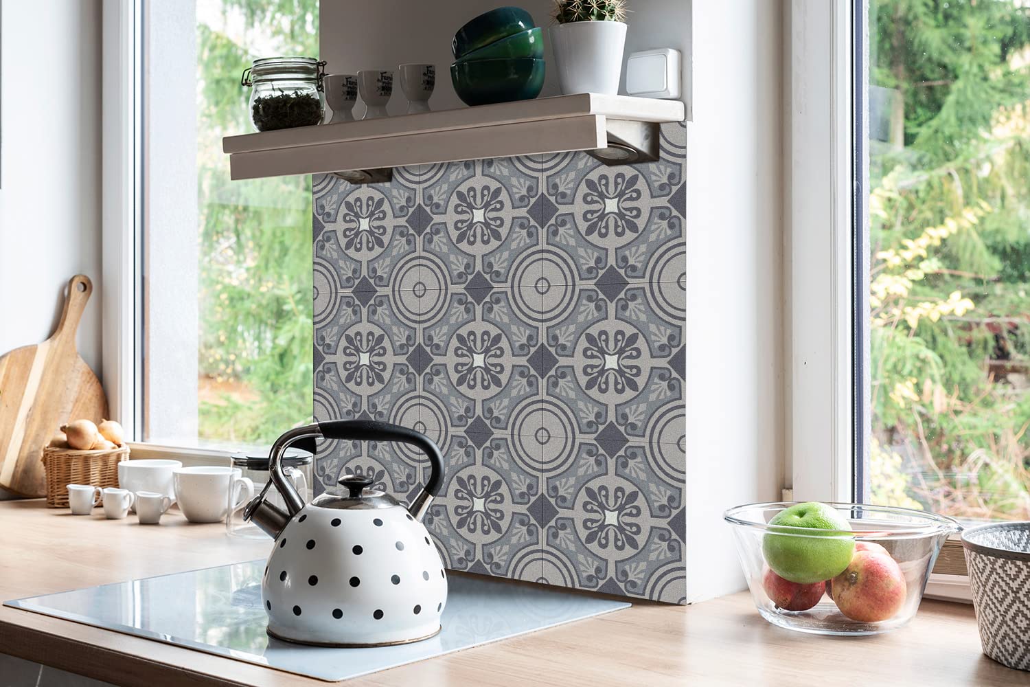Decormat Suelo Azulejos 9 Piezas 30x30cm Baldosas de vinilo autoadhesivas PVC - Atmósfera oriental