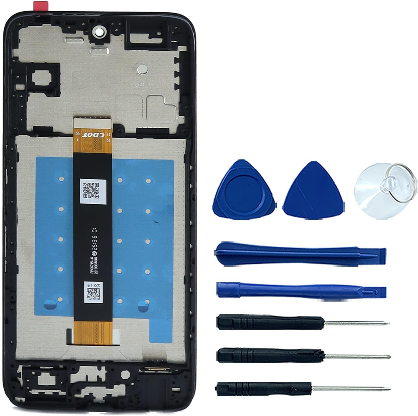 for TCL 60 SE T517H T517D 60 5G T521H 60SE 60R 605 LCD Screen Display Touch Screen Digitizer Assembly with Frame Replacement Black 6.7"
