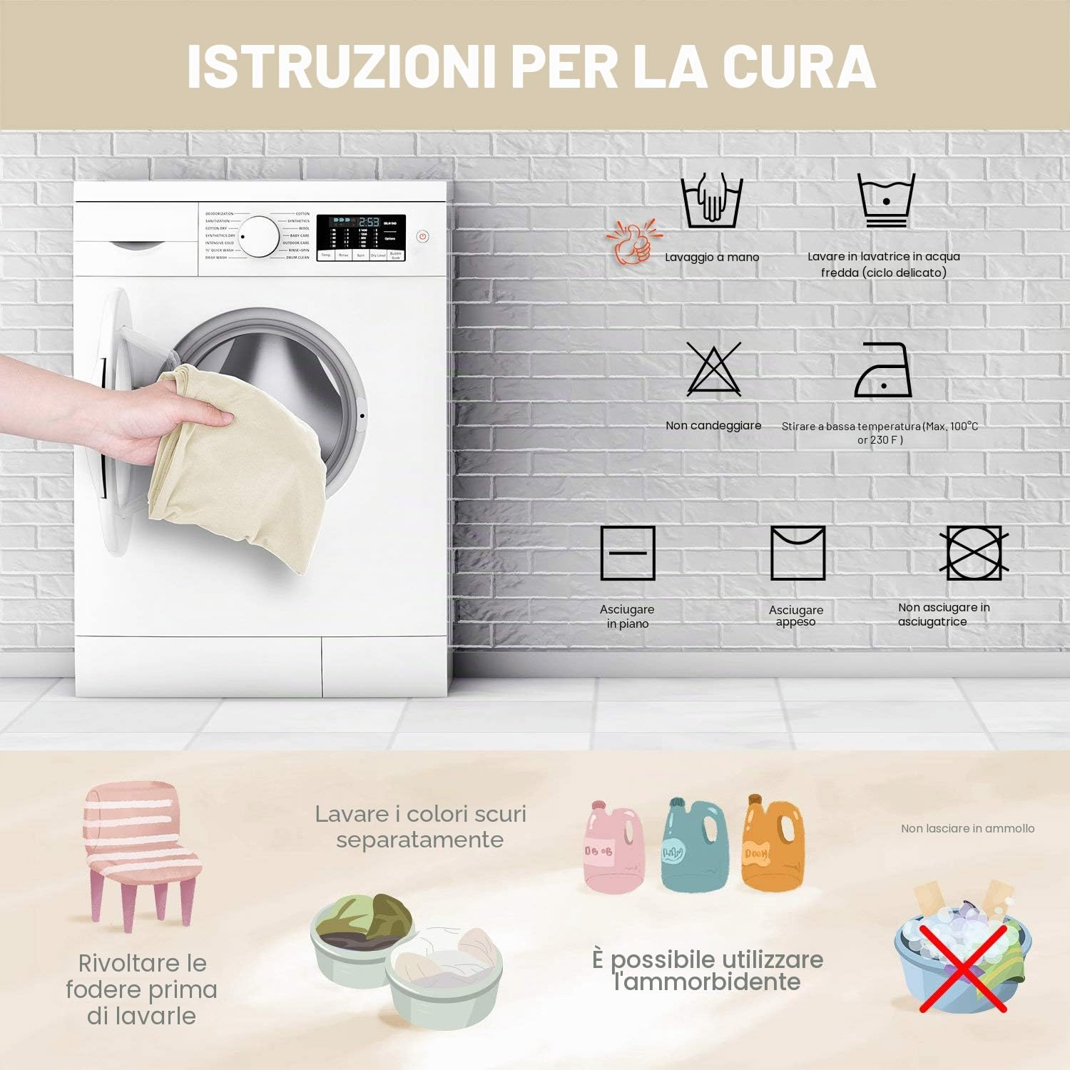 Coprisedie con Schienale Sala da Pranzo Elasticizzato Fodere Sedie Moderno Copertura Protettiva della Sedia Lavabile Rimovibile per Hotel Ristorante Festa di Nozze 4 Pezzi (Crema)