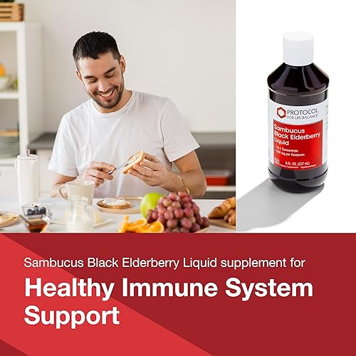 Miniatura 3 de PROTOCOL FOR LIFE BALANCE Sambucus Black Elderberry Liquid – 500 mg de saúco negro – para apoyo al bienestar – con compuestos naturales – Sin OMG,