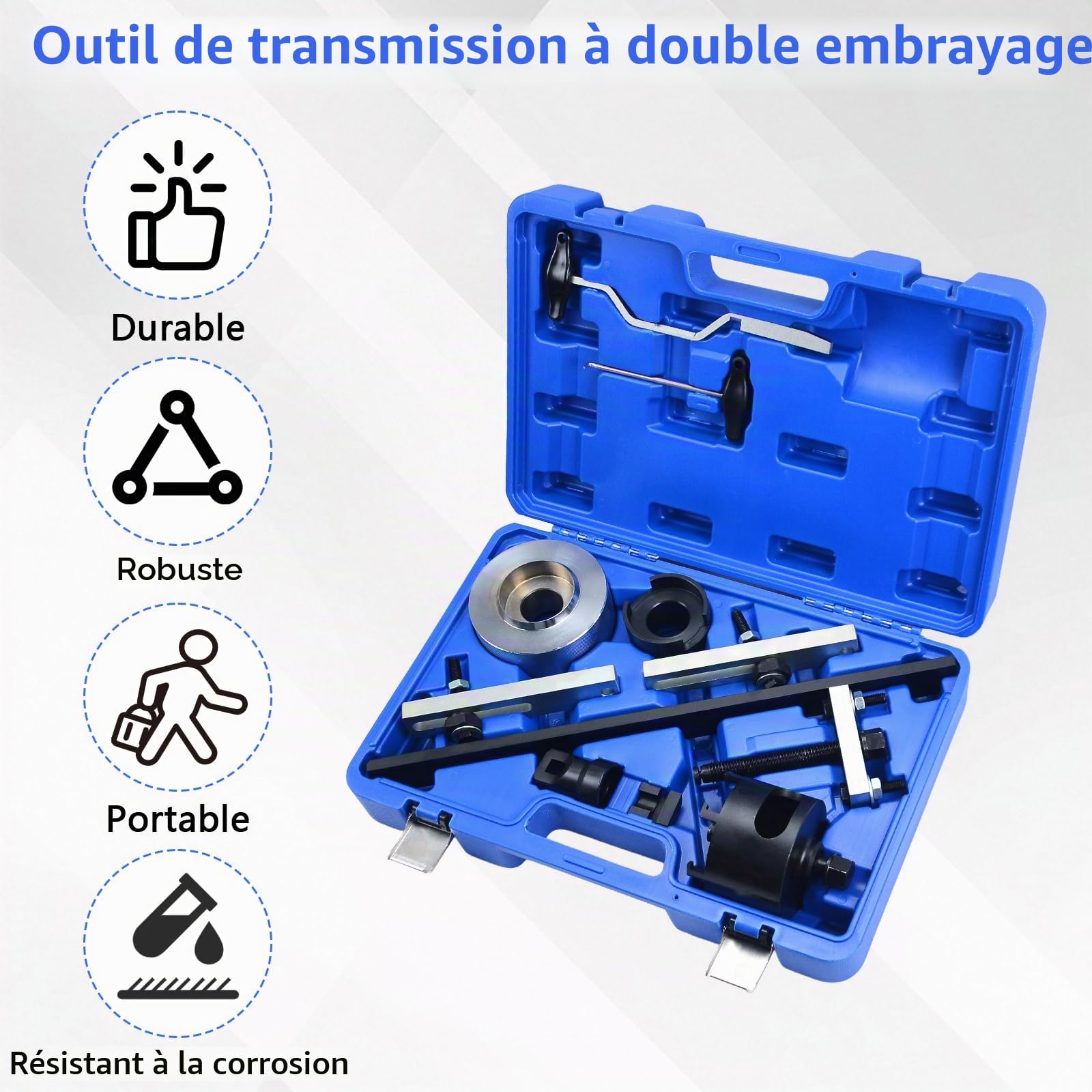 DSG Kit d'outils de démontage et de montage à 7 vitesses pour VW & Audi – Compatible avec boîte de vitesses VAG T10323 T10373 T10376 T40100 T10407 T10466 T10374