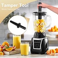 Vista 2 de Batidora de tamper de 9.75 pulgadas, repuesto de licuadora de manipulación, pieza de repuesto de plástico reutilizable para batidora