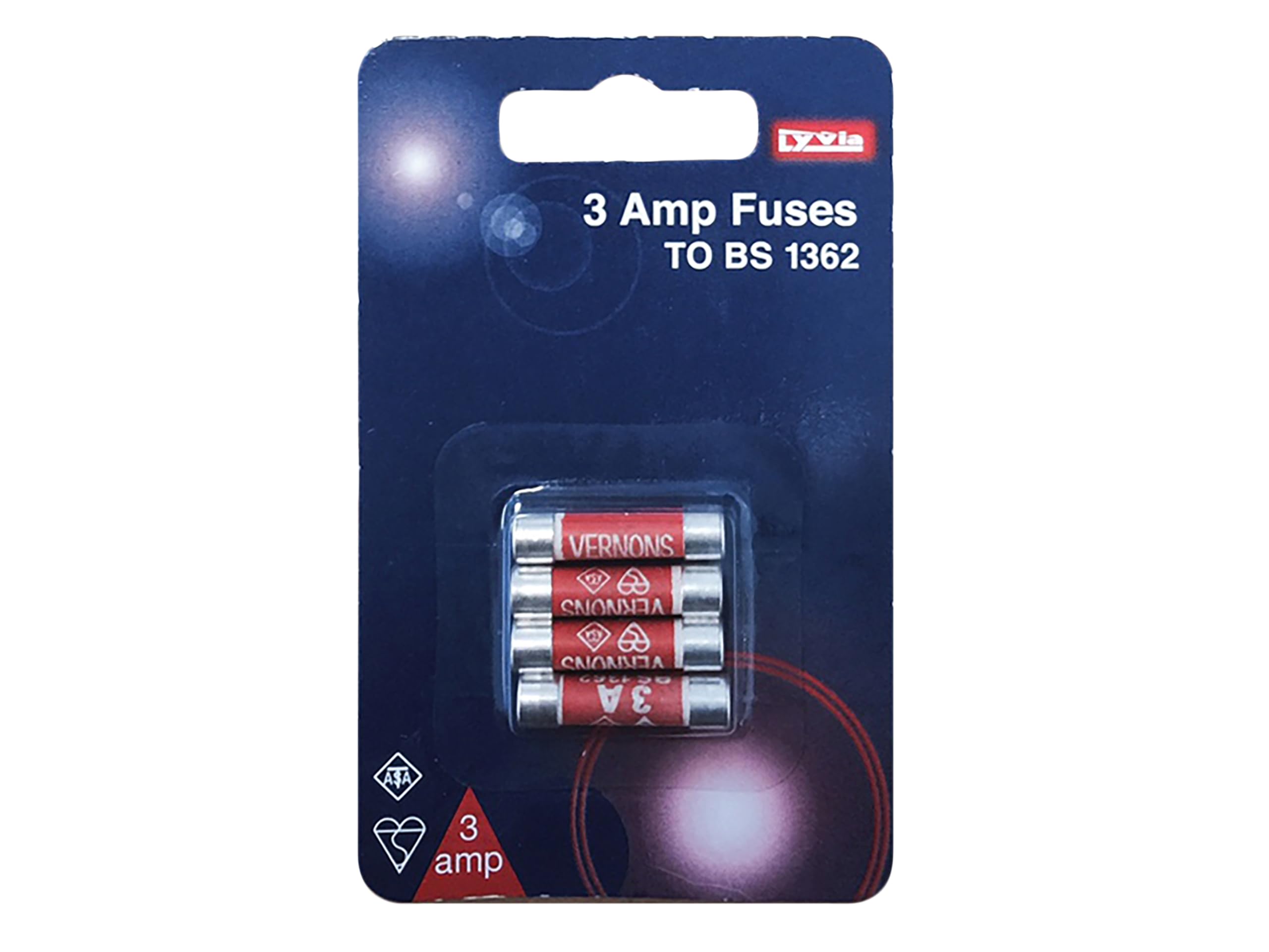 Fuse 4 x 3A Plug Top Fuses BS1362 Lyvia Electrical 1003