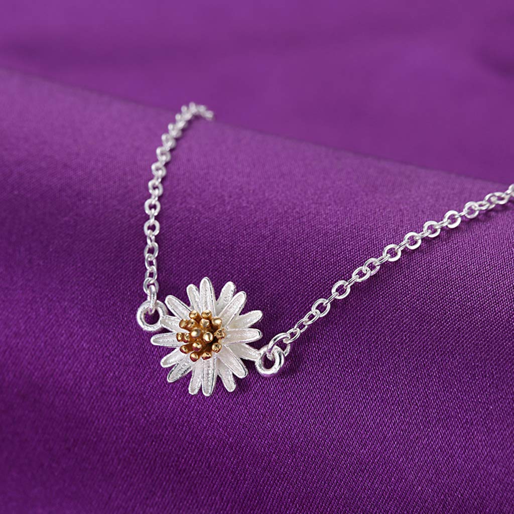 Tobillera de Playa de Verano, Pulsera de Tobillo con Delicada Flor Colgante Hueco Minutos Mujeres Cadenas de pie Adorable Calidad y Duradero