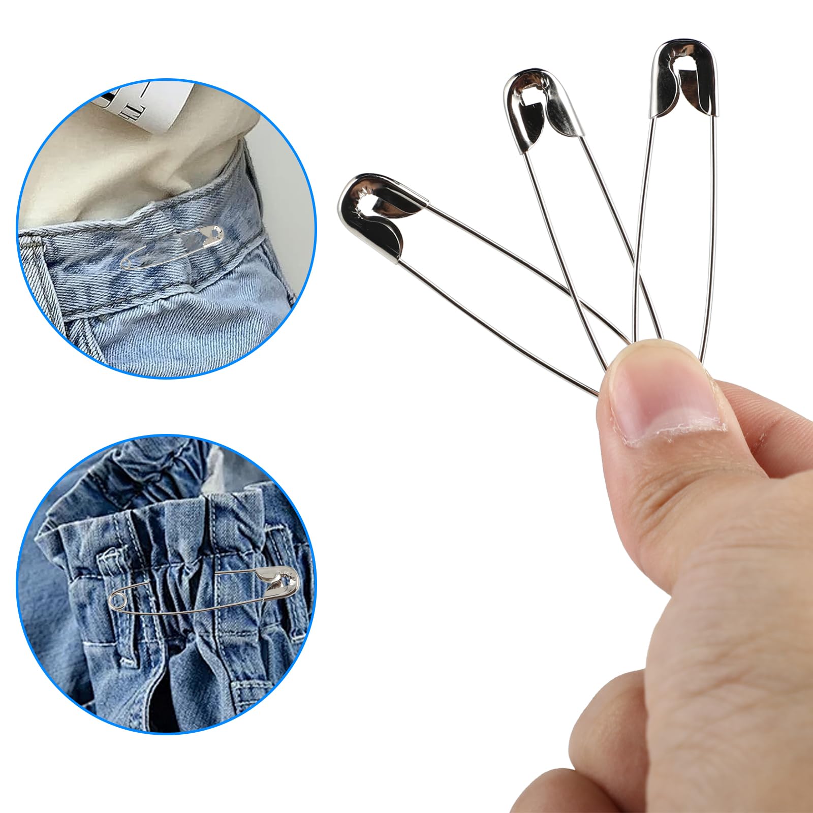 Set 260 Spille Da Balia Di Sicurezza - 5 Dimensioni Da 19mm A 55mm, Acciaio Nichelato, Con Scatola - Foto 6