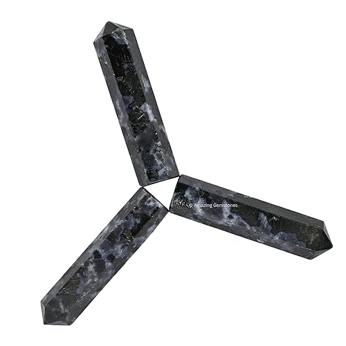 Miniatura 4 de Indigo Gabbro Crystal Points Bulk 3 Pcs Healing Crystals and Stones - Hexagonal Healing Point Bulk Crystals for Crafts - Premium Gemstones and