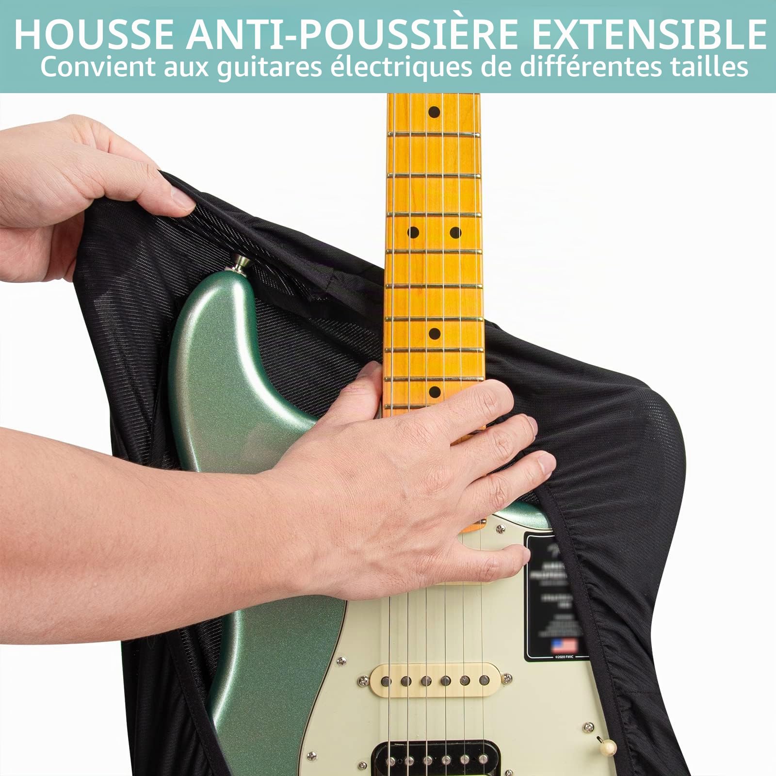 Housse de protection pour guitare musicale - Tissu extensible de qualité supérieure - Noir, Noir , Electric Guitars, Rétro