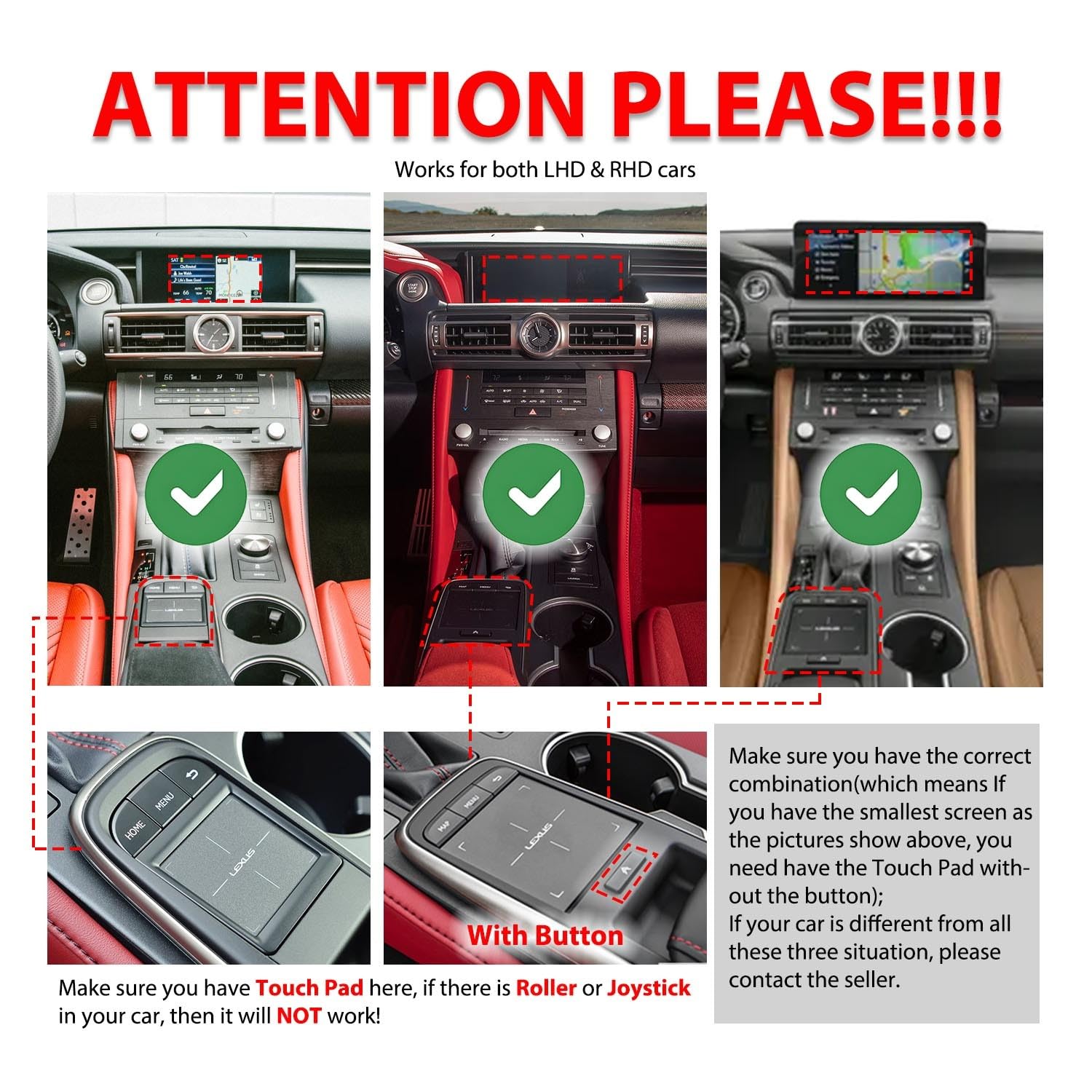 LEXUS RC前期用　社外ナビ フル画面　CarPlay 日本車用 Amazon.com: for Lexus RC 2015-2025 10.25